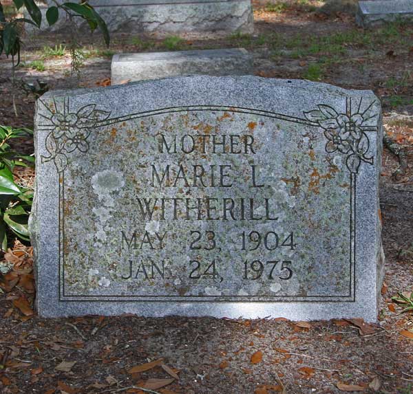 Marie L. Witherill Gravestone Photo