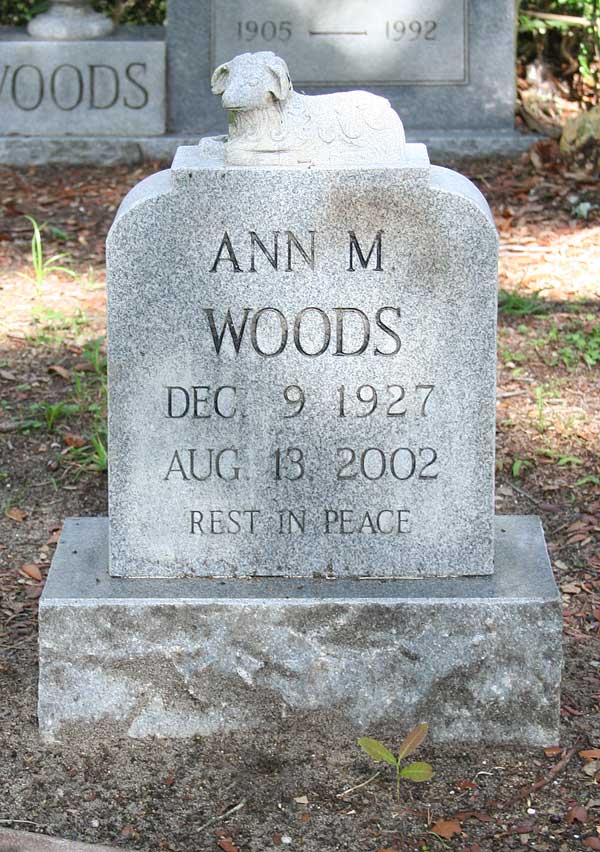 Ann M. Woods Gravestone Photo