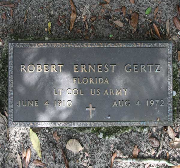 Robert Ernest Gertz Gravestone Photo