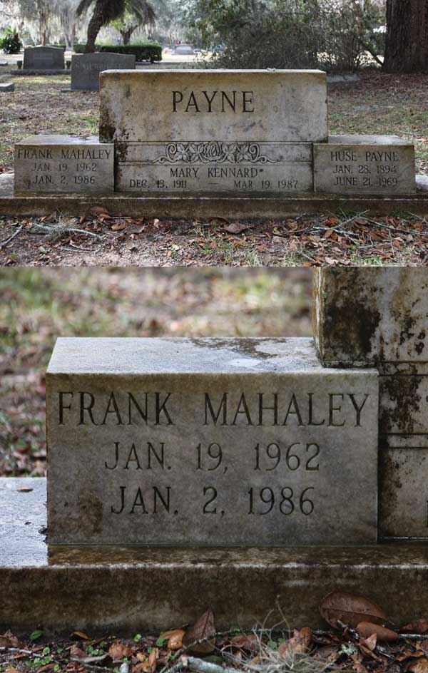 Frank Mahaley Payne Gravestone Photo