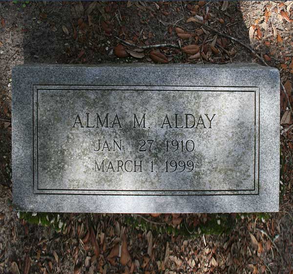 Alma M. Alday Gravestone Photo