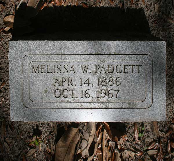Melissa W. Padgett Gravestone Photo