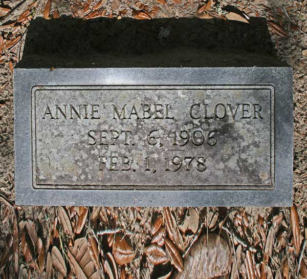 Annie Mabel Clover Gravestone Photo