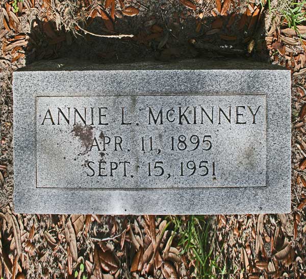 Annie L. McKinney Gravestone Photo