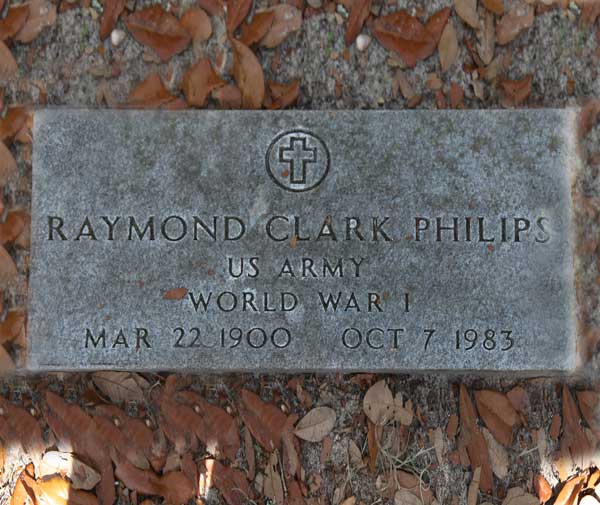 Raymond Clark Philips Gravestone Photo