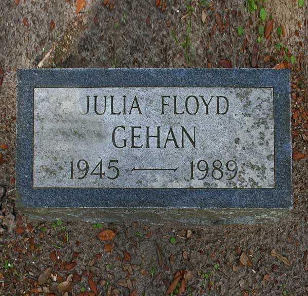 Julia Floyd Gehan Gravestone Photo