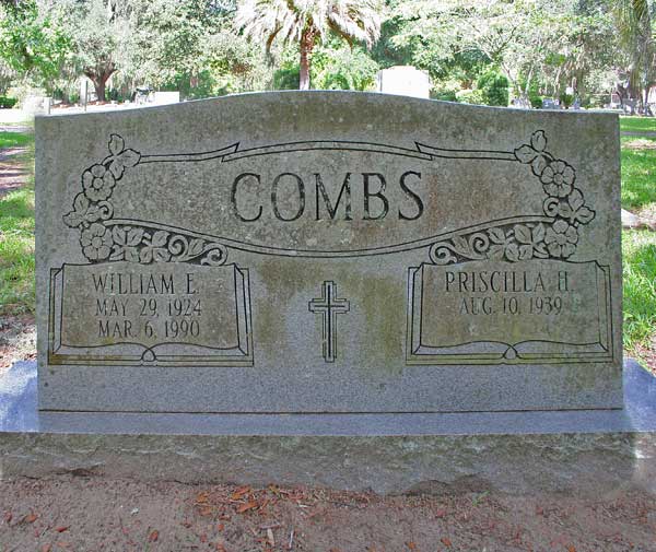 William E. & Priscilla H. Combs Gravestone Photo