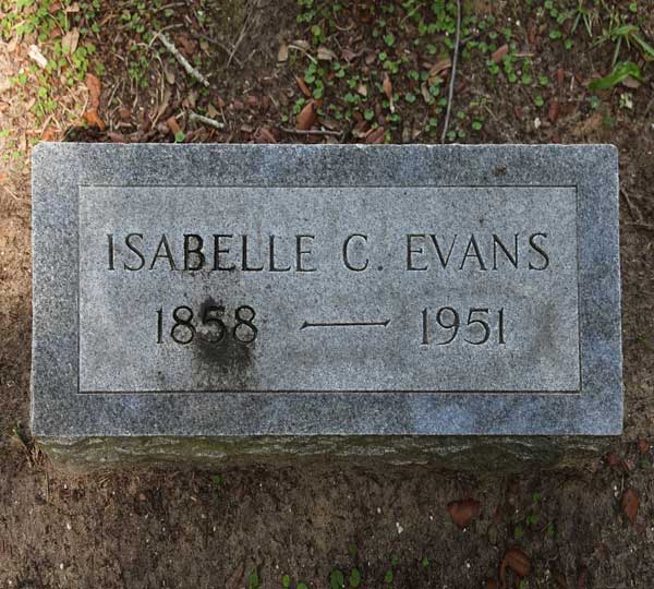 Isabelle C. Evans Gravestone Photo