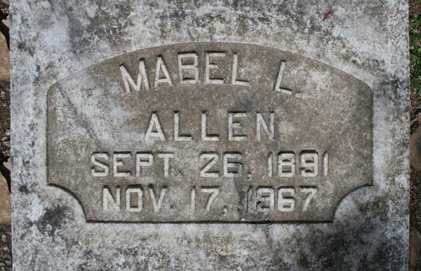 Mabel L. Allen Gravestone Photo