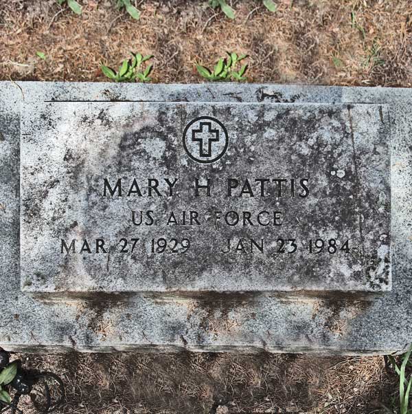 Mary H. Pattis Gravestone Photo
