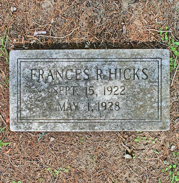 Frances R. Hicks Gravestone Photo