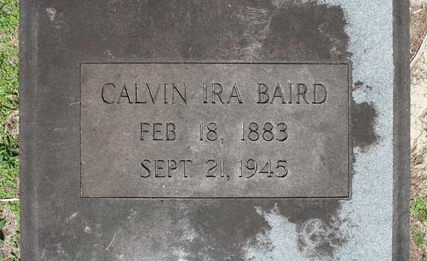 Calvin Ira Baird Gravestone Photo