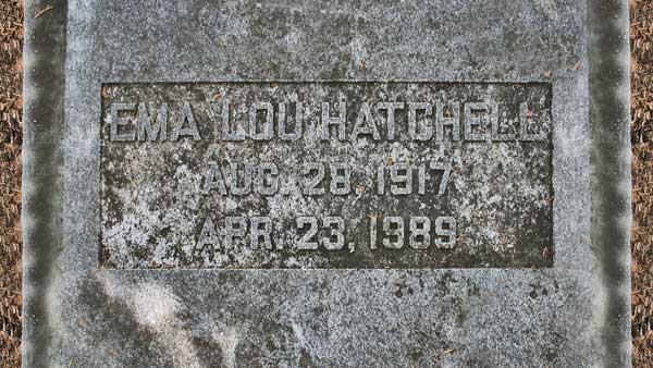 Ema Lou Hatchell Gravestone Photo