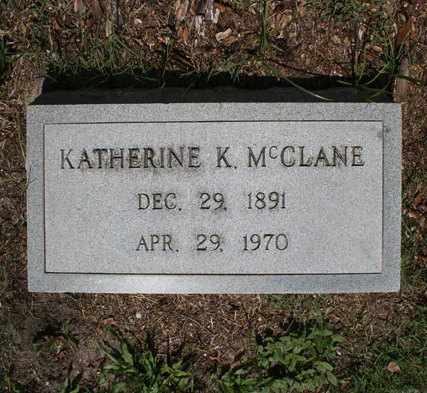 Katherine K. McClane Gravestone Photo