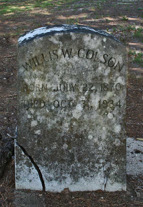 Willis W. Colson Gravestone Photo