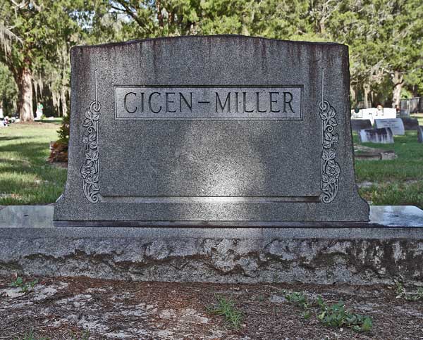  Cicen-Miller family Gravestone Photo