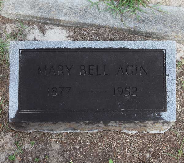 Mary Bell Agin Gravestone Photo