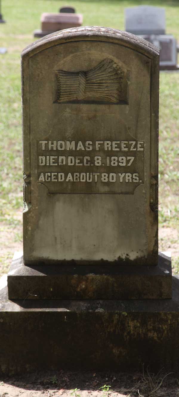 Thomas Freeze Gravestone Photo