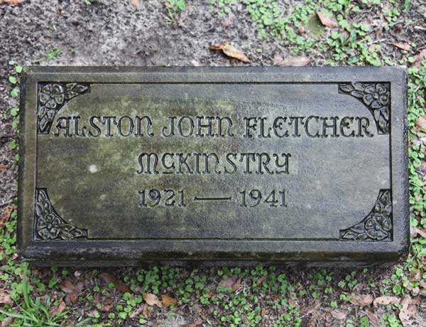 Alston John Fletcher McKinstry Gravestone Photo