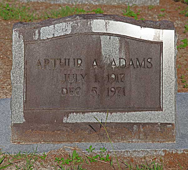 Arthur A. Adams Gravestone Photo