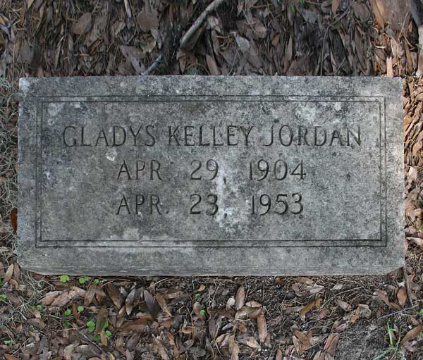 Gladys Kelley Jordan Gravestone Photo