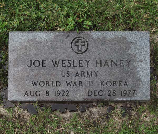 Joe Wesley Haney Gravestone Photo