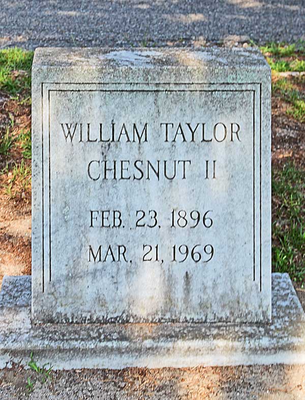 William Taylor Chesnut Gravestone Photo