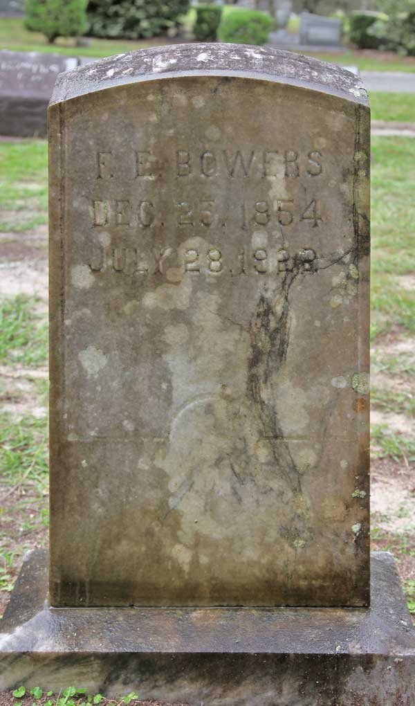 F.E. Bowers Gravestone Photo