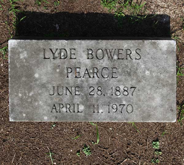 Lyde Bowers Pearce Gravestone Photo
