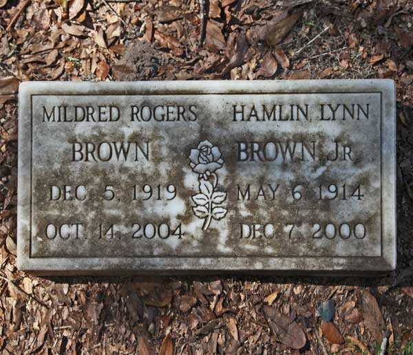 Mildred Rogers & Hamlin Lynn Brown Gravestone Photo