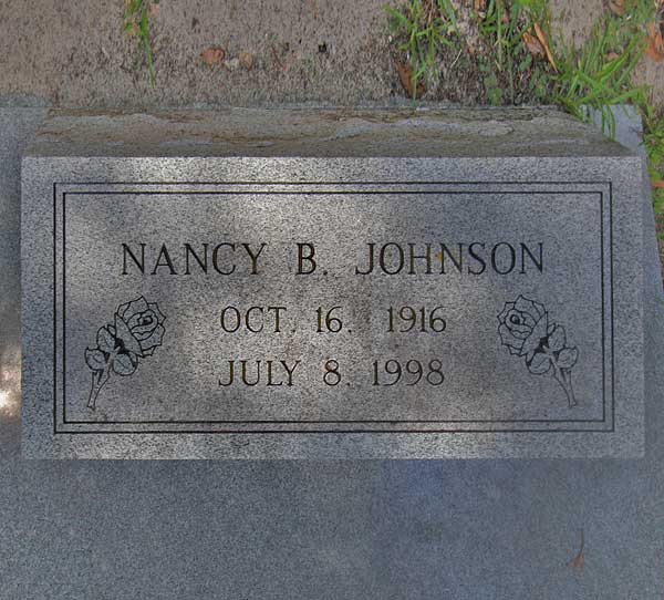 Nancy B. Johnson Gravestone Photo