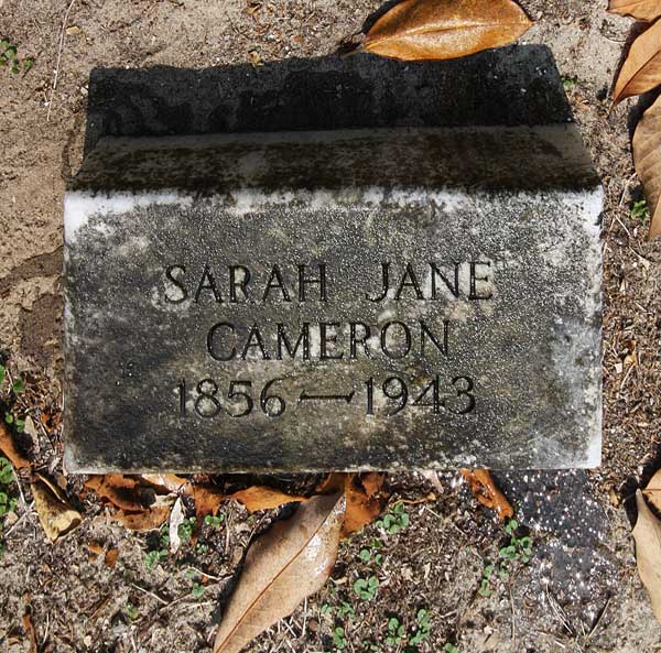 Sarah Jane Cameron Gravestone Photo