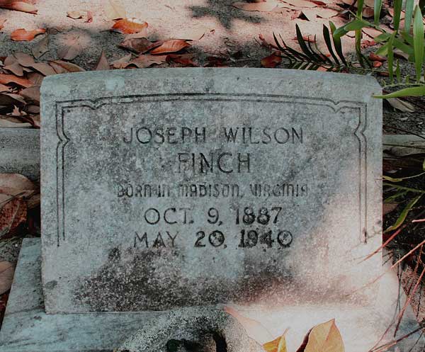 Joseph Wilson Finch Gravestone Photo