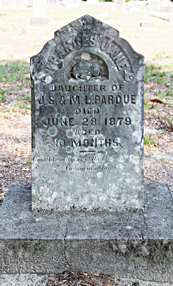 Frances Janes Pardue Gravestone Photo