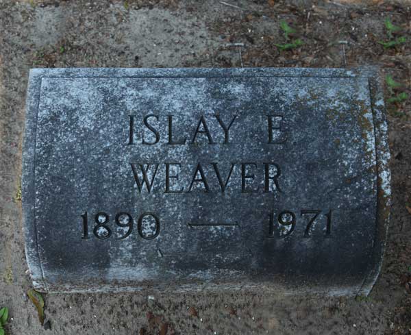 Islay E. Weaver Gravestone Photo