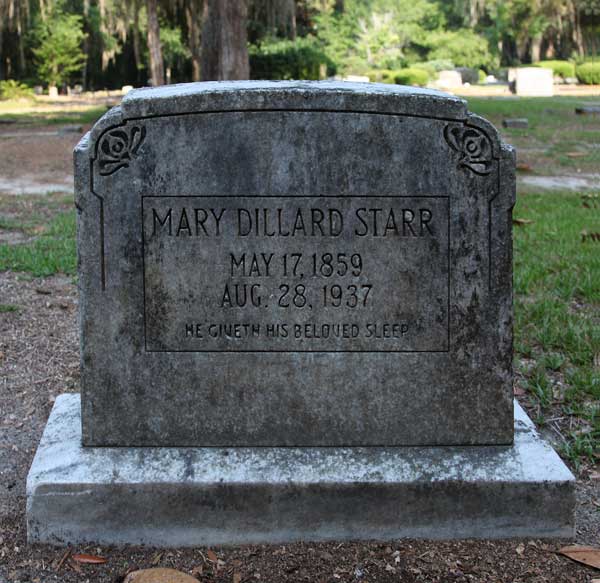 Mary Dillard Starr Gravestone Photo