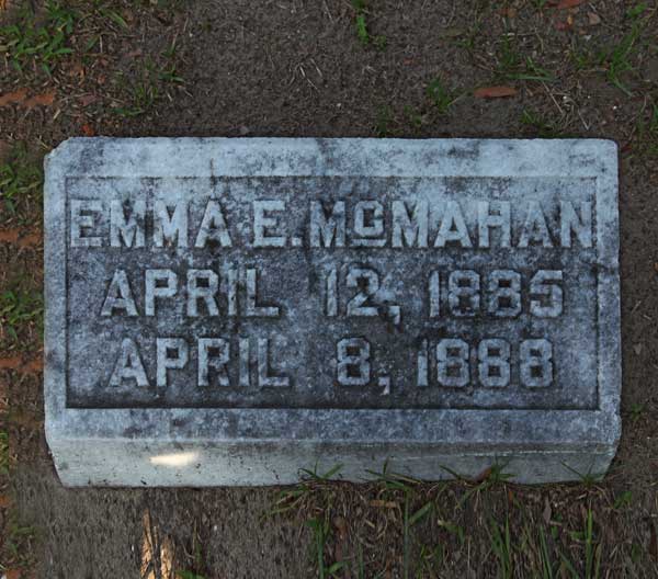 Emma E. McMahan Gravestone Photo