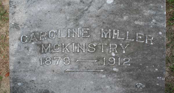 Caroline Miller McKinstry Gravestone Photo