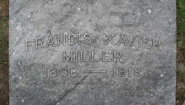 Fraces Xavier Miller Gravestone Photo