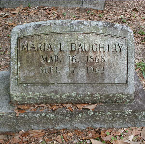 Maria L. Daughtry Gravestone Photo