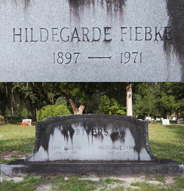 Hildegarde Fiebke Rivers Gravestone Photo