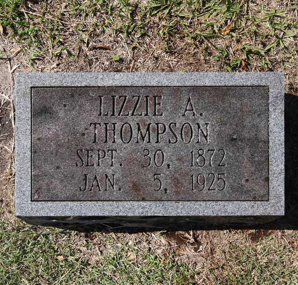 Lizzie A. Thompson Gravestone Photo