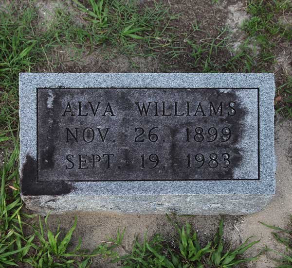 Alva Williams Gravestone Photo