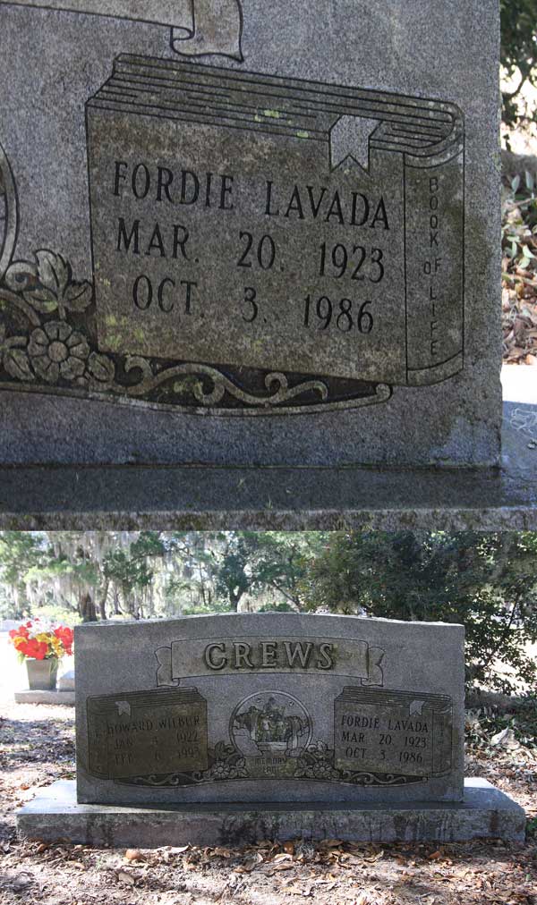 Fordie Lavada Crews Gravestone Photo