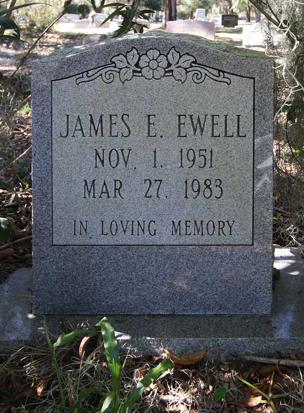 James E. Ewell Gravestone Photo