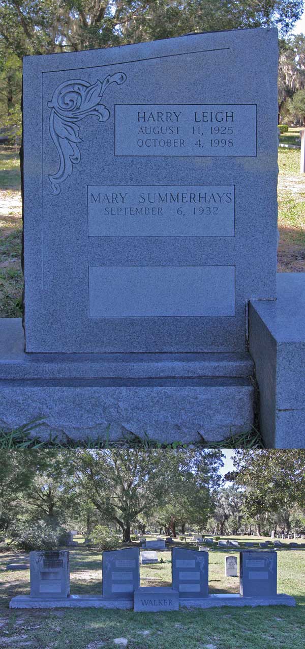 Harry Leigh & Mary Summerhays Walker Gravestone Photo