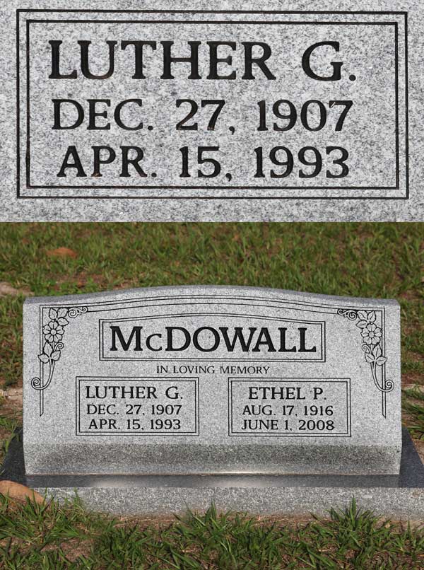 Luther G. McDowall Gravestone Photo