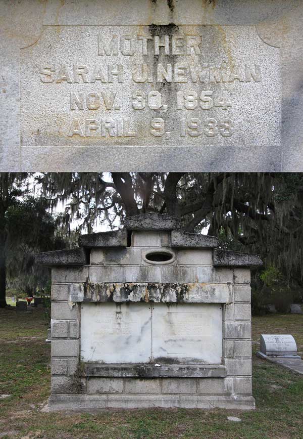 Sarah J. Newman Gravestone Photo