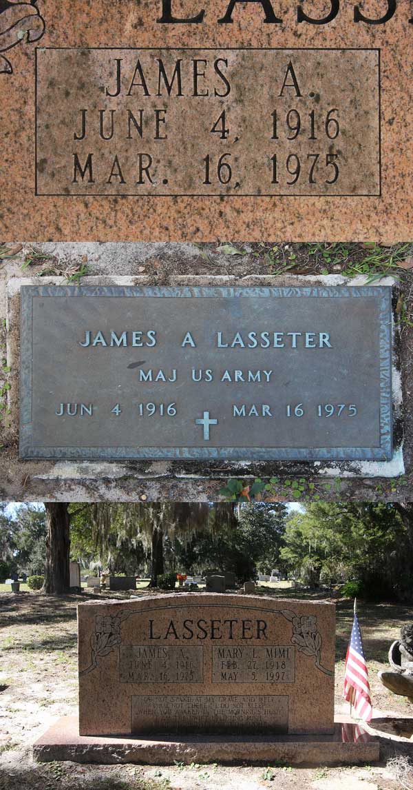 James A. Lasseter Gravestone Photo