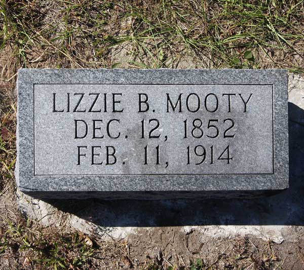Lizzie B. Mooty Gravestone Photo